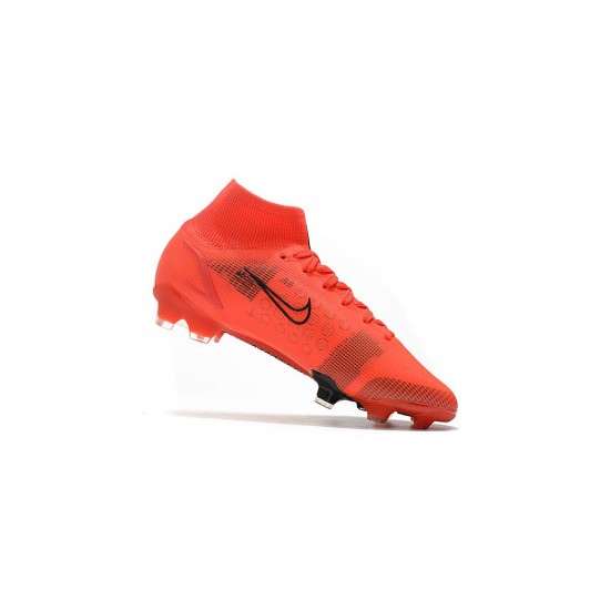 Nike Mercurial Superfly 8 Elite FG Red Black Soccer Cleats