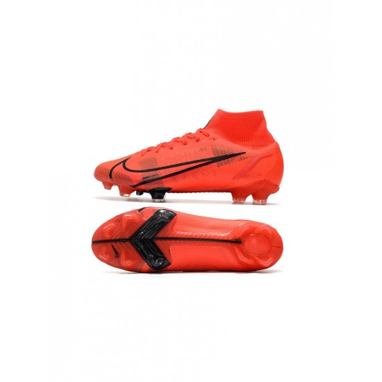 Nike Mercurial Superfly 8 Elite FG Red Black Soccer Cleats