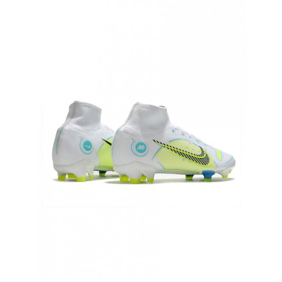 Nike Mercurial Superfly 8 Elite FG While Volt Blue Soccer Cleats