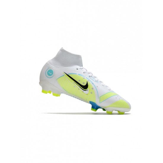 Nike Mercurial Superfly 8 Elite FG While Volt Blue Soccer Cleats