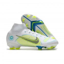 Nike Mercurial Superfly 8 Elite FG While Volt Blue Soccer Cleats