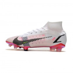 Nike Mercurial Superfly 8 Elite FG White Black Bright Crimson Pink Blast Soccer Cleats