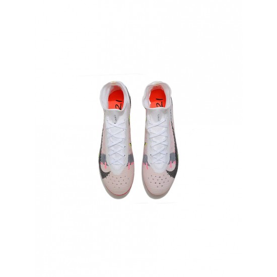 Nike Mercurial Superfly 8 Elite FG White Black Bright Crimson Pink Blast Soccer Cleats