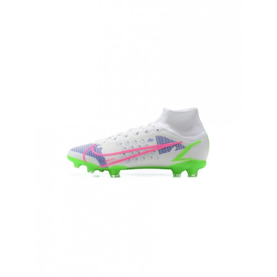 Nike Mercurial Superfly 8 Elite FG White Pink Purple Volt Soccer Cleats