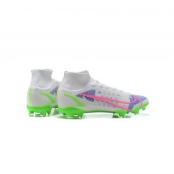 Nike Mercurial Superfly 8 Elite FG White Pink Purple Volt Soccer Cleats