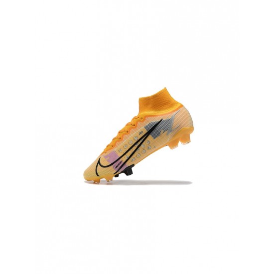 Nike Mercurial Superfly 8 Elite FG Yellow Black Soccer Cleats