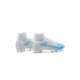 Nike Mercurial Superfly 8 Elite FG White Blue  Soccer Cleats