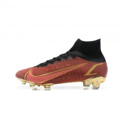 Nike Mercurial Superfly 8 Elite FG Wine Red Gold Black Soccer Cleats