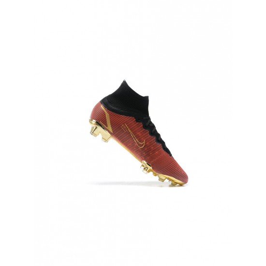 Nike Mercurial Superfly 8 Elite FG Wine Red Gold Black Soccer Cleats