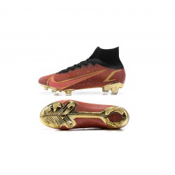 Nike Mercurial Superfly 8 Elite FG Wine Red Gold Black Soccer Cleats