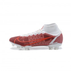 Nike Mercurial Superfly 8 Elite FG Wine Red White Soccer Cleats