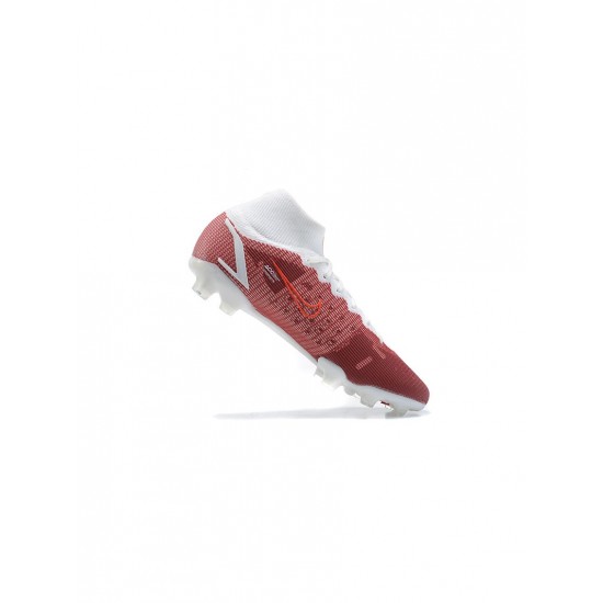 Nike Mercurial Superfly 8 Elite FG Wine Red White Soccer Cleats