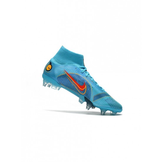 Nike Mercurial Superfly 8 Elite SG Pro Chlorine Blue Laser Orange Marina Soccer Cleats