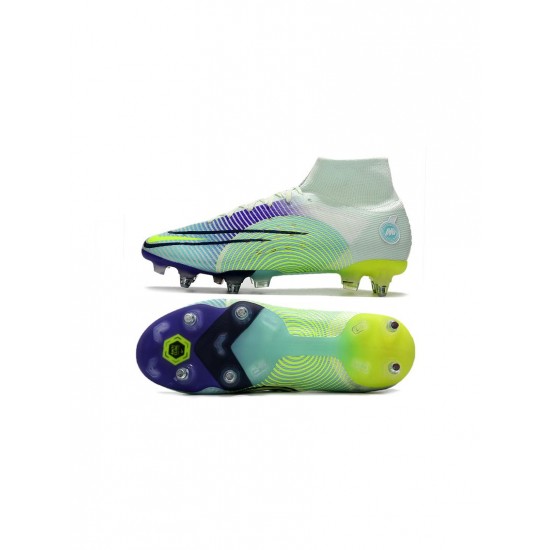 Nike Mercurial Superfly 8 Elite SG Pro Dream Speed 5 Barely Green Volt Electro Purple Soccer Cleats