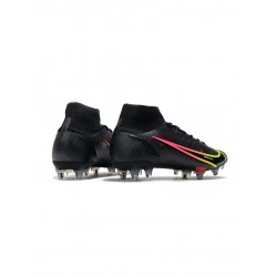 Nike Mercurial Superfly 8 Elite SG Pro Black Cyber Yellow Off Noir Soccer Cleats