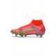 Nike Mercurial Superfly 8 Elite SG Pro Bright Crimson Metallic Silver Soccer Cleats