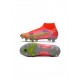 Nike Mercurial Superfly 8 Elite SG Pro Bright Crimson Metallic Silver Soccer Cleats