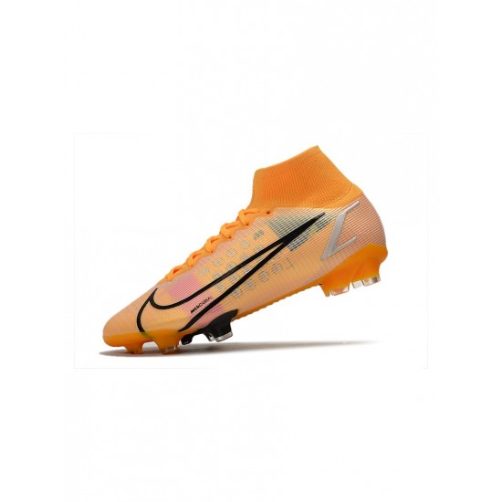 Nike Mercurial Superfly 8 Elite SG Pro Orange Black Multicolor Soccer Cleats