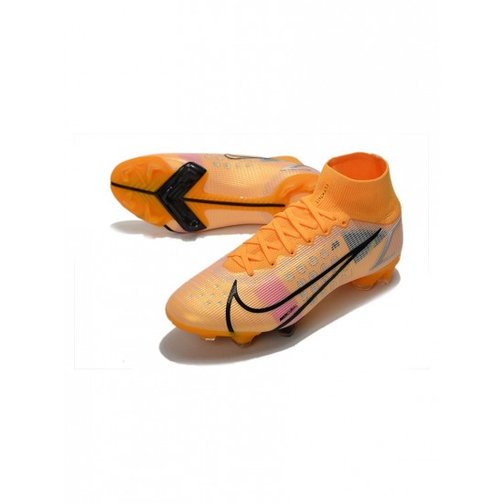 Nike Mercurial Superfly 8 Elite SG Pro Orange Black Multicolor Soccer Cleats