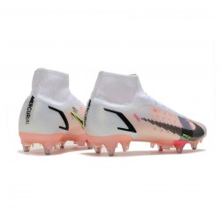 Nike Mercurial Superfly 8 Elite SG Pro White Black Bright Crimson Pink Blast Soccer Cleats