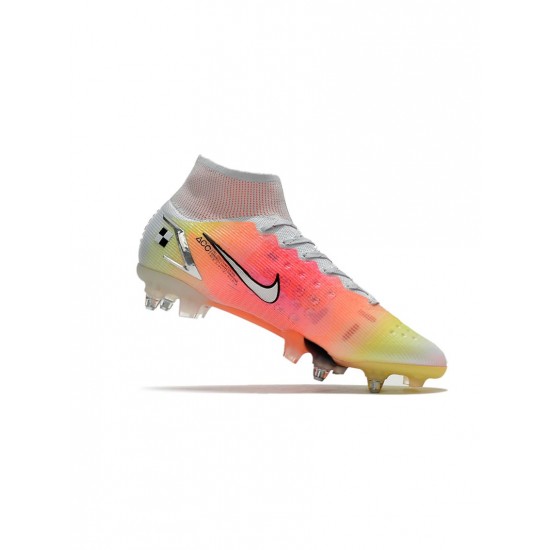 Nike Mercurial Superfly 8 Elite SG Pro White Metallic Silver Pure Platinum Soccer Cleats