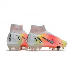 Nike Mercurial Superfly 8 Elite SG Pro White Metallic Silver Pure Platinum Soccer Cleats