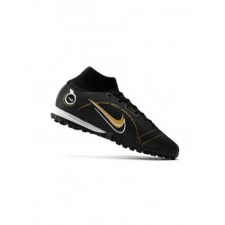 Nike Mercurial Superfly 8 Elite TF Black Metallic Gold Metallic Silver Soccer Cleats