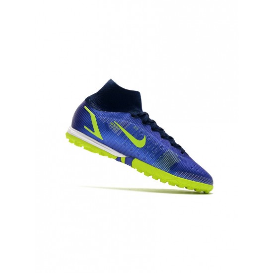 Nike Mercurial Superfly 8 Elite TF Sapphire Volt Blue Void Soccer Cleats