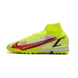 Nike Mercurial Superfly 8 Elite TF Volt Bright Crimson Black Soccer Cleats