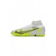 Nike Mercurial Superfly 8 Elite TF Whiteblackmetallic Silver Volt Soccer Cleats