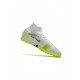 Nike Mercurial Superfly 8 Elite TF Whiteblackmetallic Silver Volt Soccer Cleats