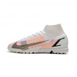 Nike Mercurial Superfly 8 Elite TF White Bright Crimson Pink Blast Soccer Cleats