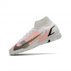 Nike Mercurial Superfly 8 Elite TF White Bright Crimson Pink Blast Soccer Cleats