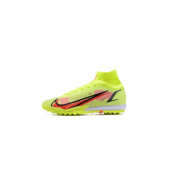 Nike Mercurial Superfly 8 Elite TF Volt Bright Crimson Black Soccer Cleats