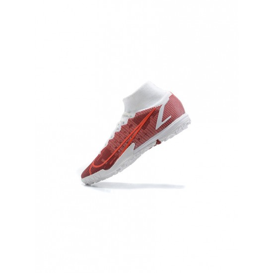 Nike Mercurial Superfly 8 Elite TF Wine Red White Soccer Cleats