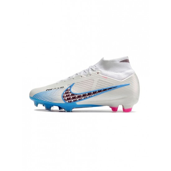 Nike Mercurial Superfly 9 Elite FG White Blue Pink Soccer Cleats