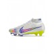 Nike Mercurial Superfly 9 Elite FG White Solar Yellow Power Blue Soccer Cleats