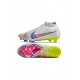 Nike Mercurial Superfly 9 Elite FG White Solar Yellow Power Blue Soccer Cleats