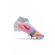 Nike Mercurial Superfly Dragonfly 8 Elite SG Pro White Metallic Silver Dark Raisin Soccer Cleats