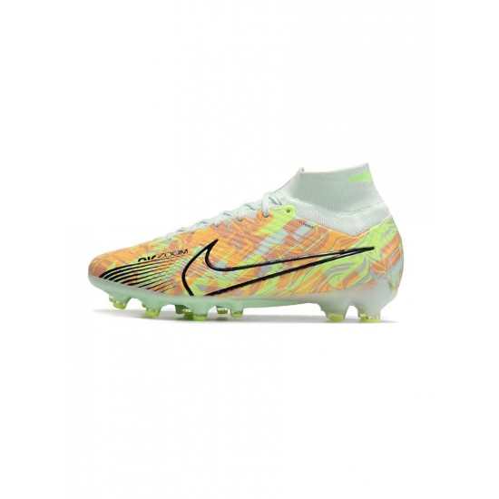 Nike Mercurial Superfly Elite 9 AG Pro Barely Green Blackened Blue Total Orange Soccer Cleats