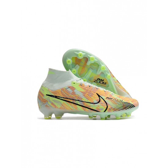 Nike Mercurial Superfly Elite 9 AG Pro Barely Green Blackened Blue Total Orange Soccer Cleats