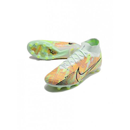 Nike Mercurial Superfly Elite 9 AG Pro Barely Green Blackened Blue Total Orange Soccer Cleats