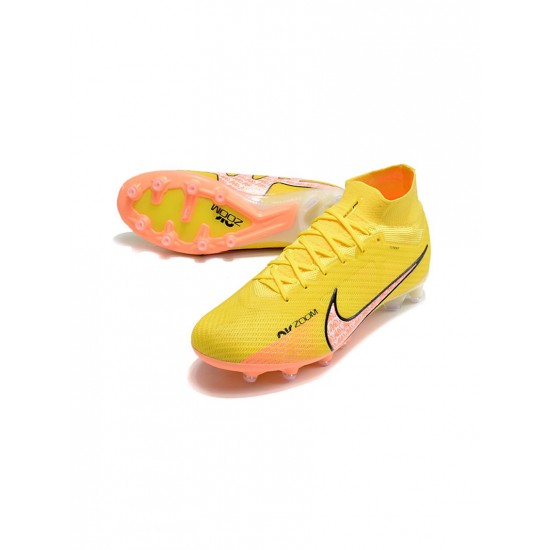 Nike Mercurial Superfly Elite 9 AG Pro Yellow Strike Sunset Glow Barely Grape Soccer Cleats