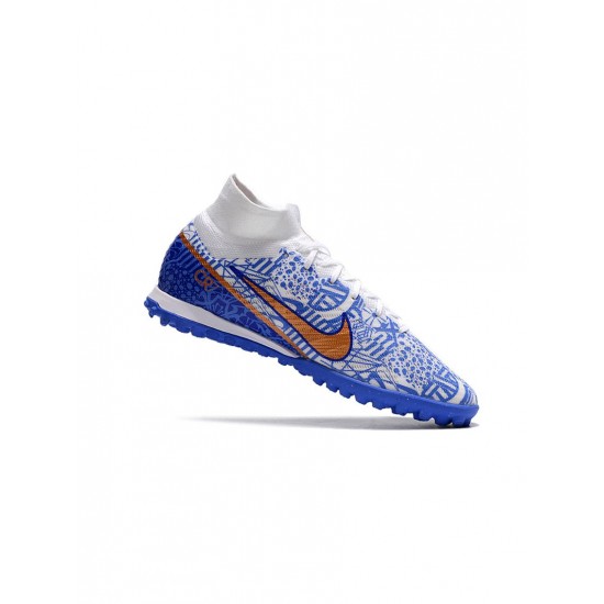 Nike Mercurial Superfly Elite Ix TF Cr7 White Blue Soccer Cleats