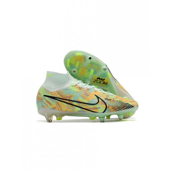 Nike Mercurial Superfly Ix Elite SG Pro Barely Green Blackened Bluetotal Orange Soccer Cleats