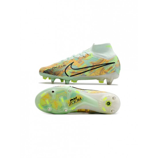 Nike Mercurial Superfly Ix Elite SG Pro Barely Green Blackened Bluetotal Orange Soccer Cleats