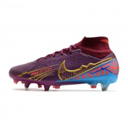 Nike Mercurial Superfly Ix Elite SG Pro Dark Beetroot Metallic Vivid Gold Soccer Cleats