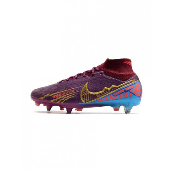 Nike Mercurial Superfly Ix Elite SG Pro Dark Beetroot Metallic Vivid Gold Soccer Cleats