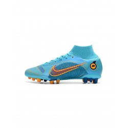 Nike Mercurial Superfly Viii Elite AG Pro Chlorine Blue Laser Orange Marina Soccer Cleats