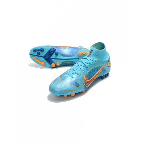 Nike Mercurial Superfly Viii Elite AG Pro Chlorine Blue Laser Orange Marina Soccer Cleats